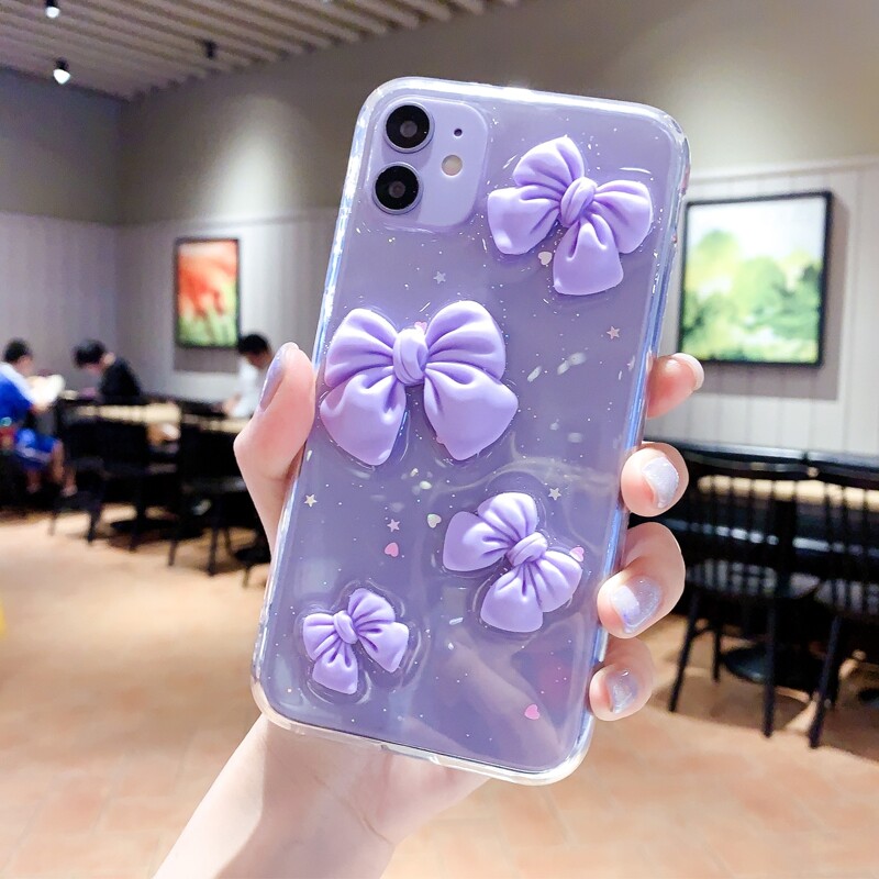 

Bow Decor Phone Case, Purple
