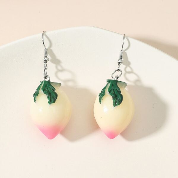 

Fruit Drop Earrings, Pink