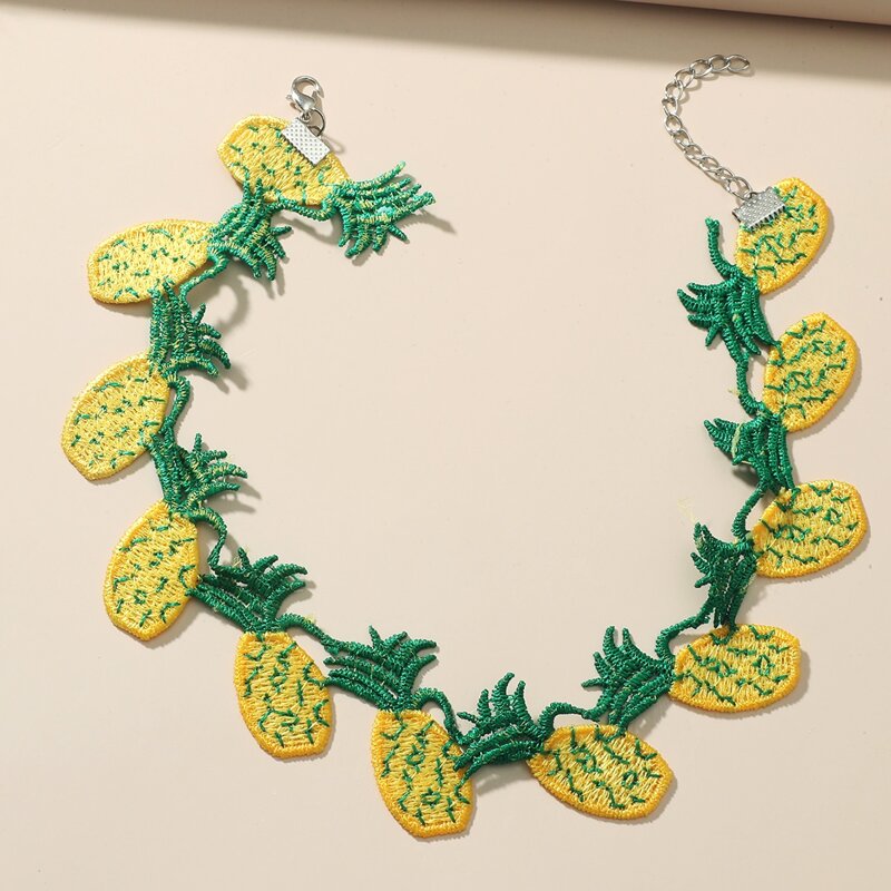 

Pineapple Design Necklace, Yellow