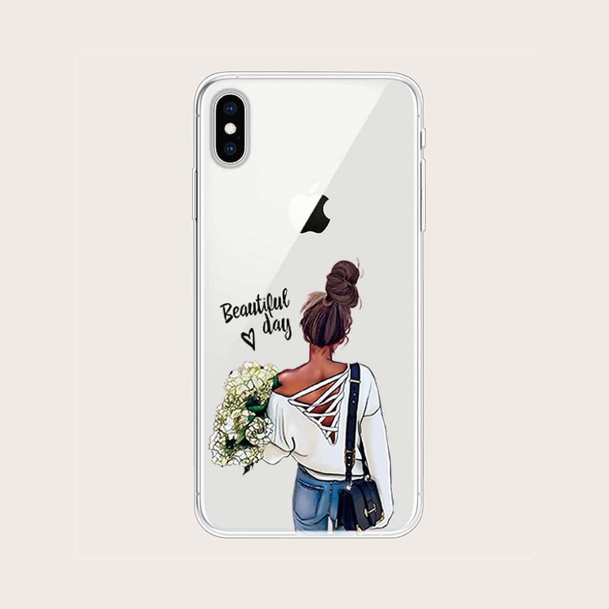 

Figure Print Phone Case, Multicolor