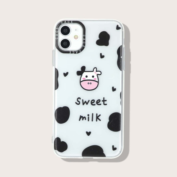 

Cartoon Cow Clear Phone Case
