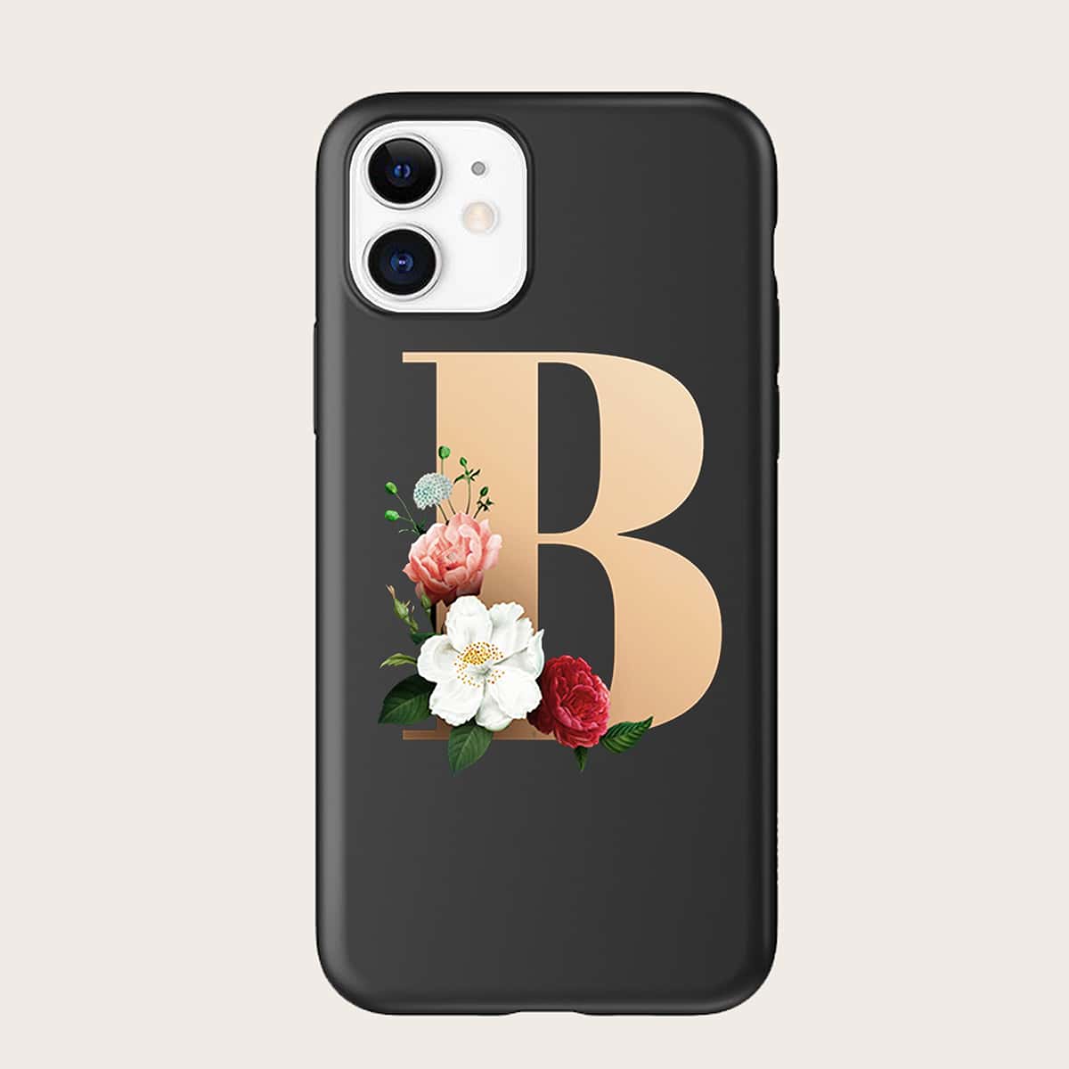 

Letter Floral Phone Case, Multicolor