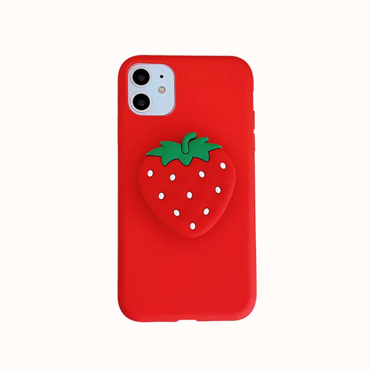

Phone Case With Strawberry Phone Holder, Red