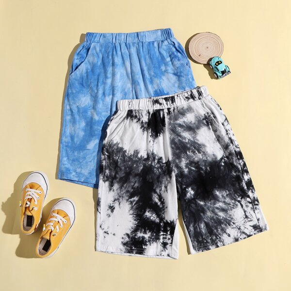 

Boys 2 Pack Tie Dye Track Shorts, Multicolor
