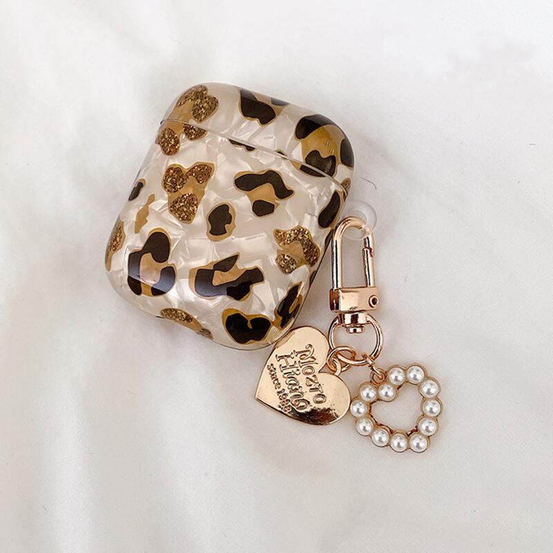 

Leopard Pattern AirPods Case, Brown