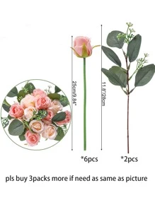 8pcs Wedding Decorative Flower Set - Multicolor - View 2