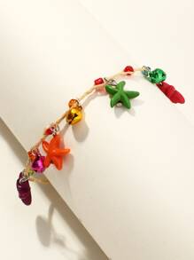 Starfish & Bell Charm Anklet - Nhiều màu - Xem 2