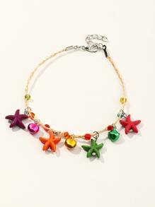 Starfish & Bell Charm Anklet - Nhiều màu - Xem 5