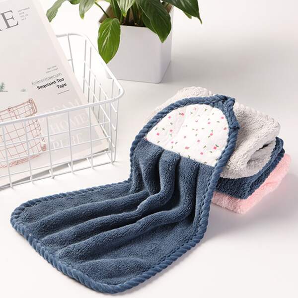 

1pc Hanging Hand Towel, Blue