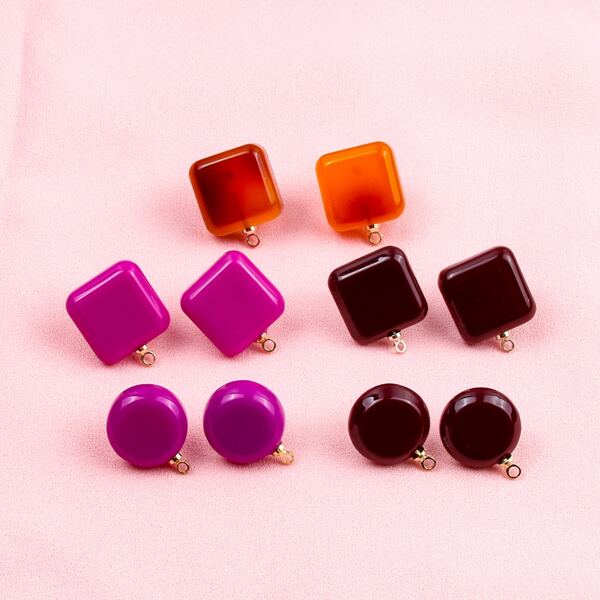 

10pcs Geometric Design DIY Jewelry Accessory, Multicolor