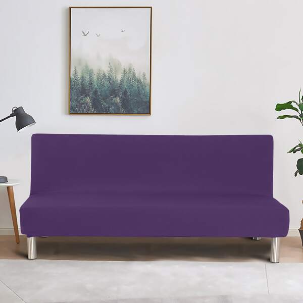 

Solid Color Stretchy Futon Slipcover, Purple