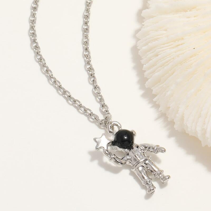 

Astronaut Pendant Necklace, Silver