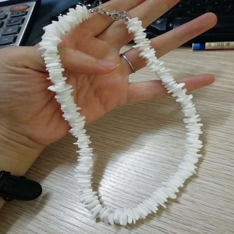 

1pc Stone Necklace, White