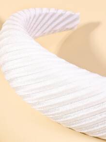 素色寬髮帶 - 白色 - 查看 3