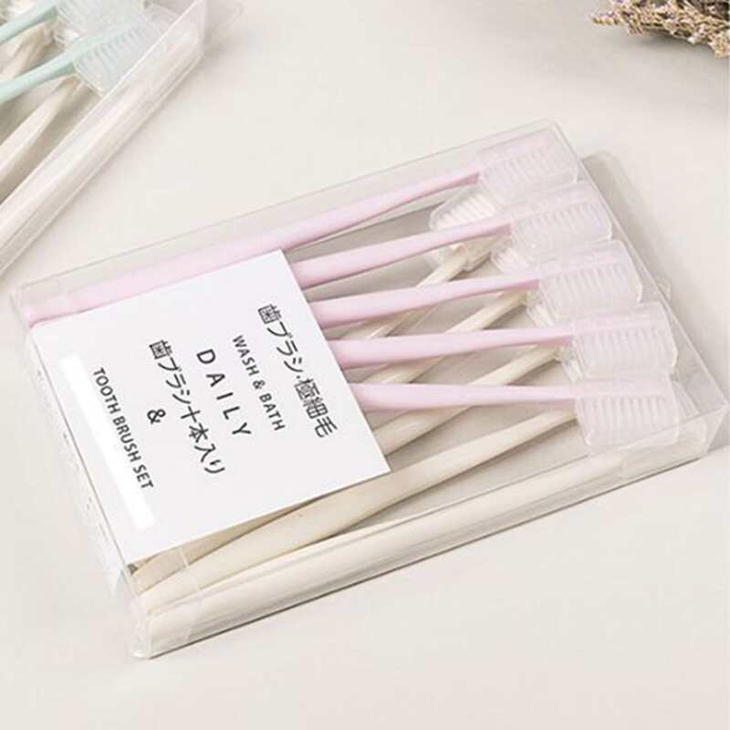 

10pcs Random Soft Toothbrush, Multicolor