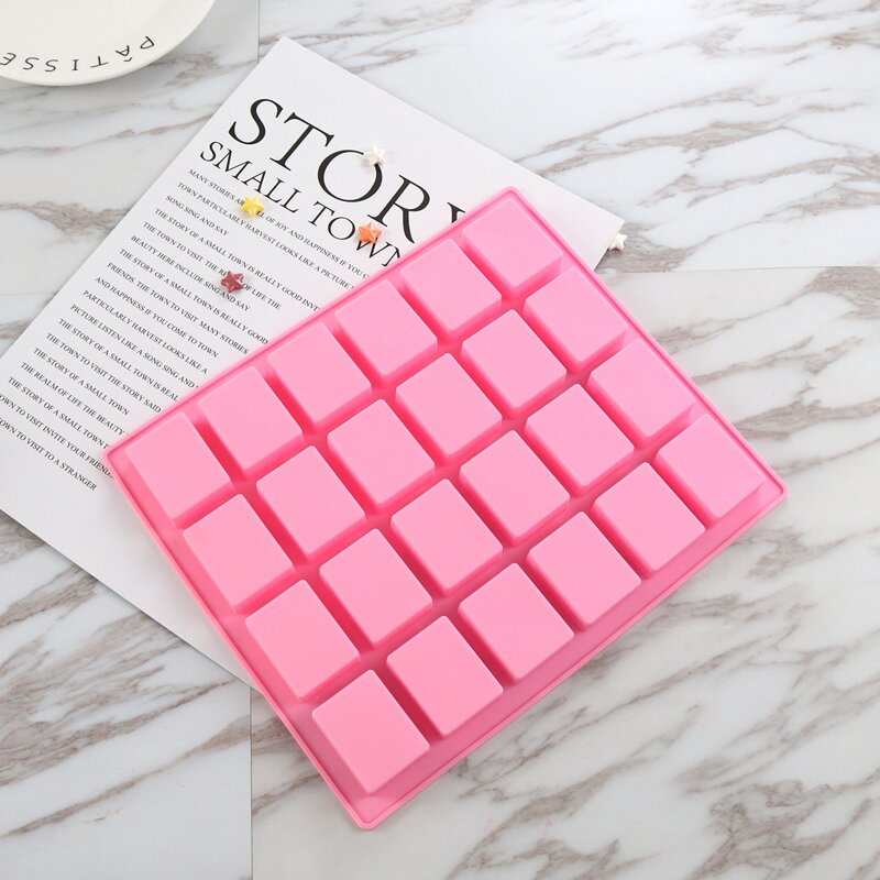 

1pc Silicone Square Chocolate Mold, Pink