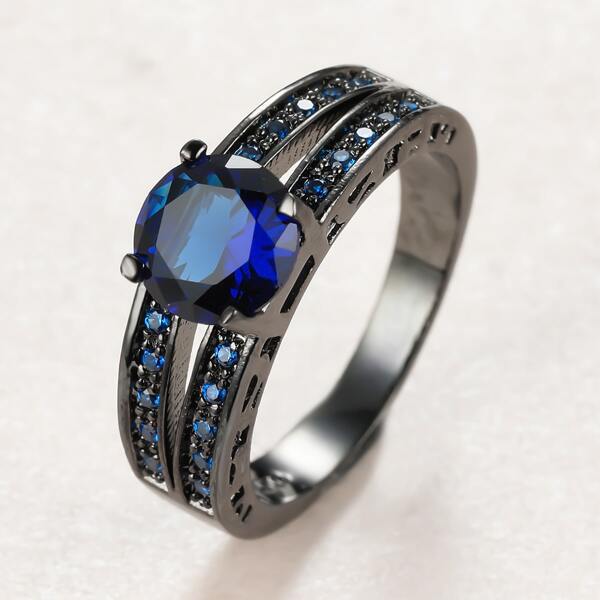 

Zircon Decor Ring, Royal blue