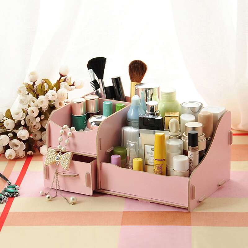 

1pc Drawer Jewelry Storage Box, Pink