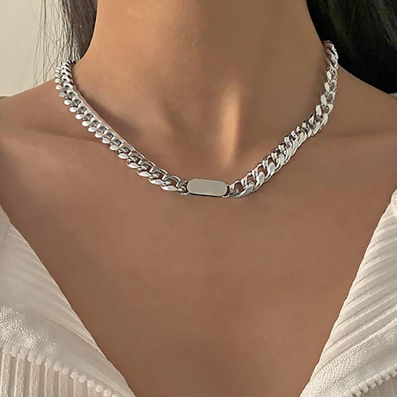 

Chunky Chain Necklace, Silver
