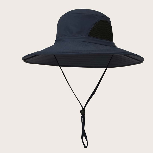 

Men Wide Brim Bucket Hat, Navy blue