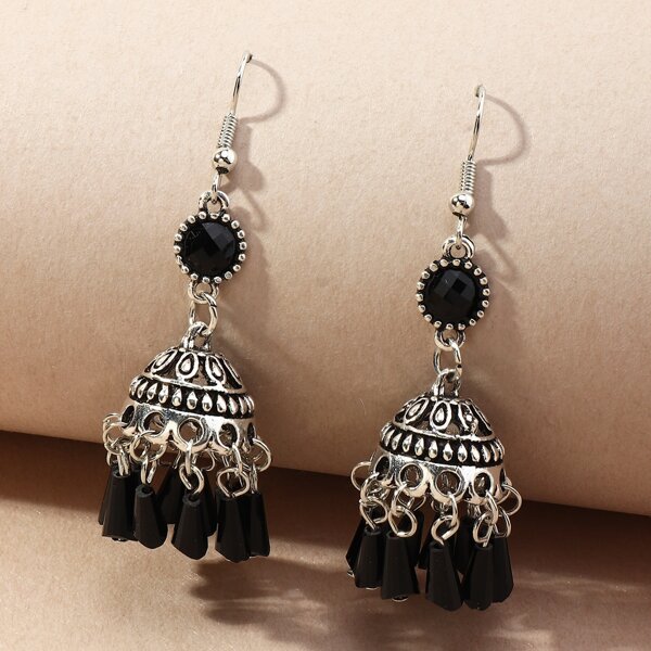 

Jhumka Drop Earrings, Multicolor