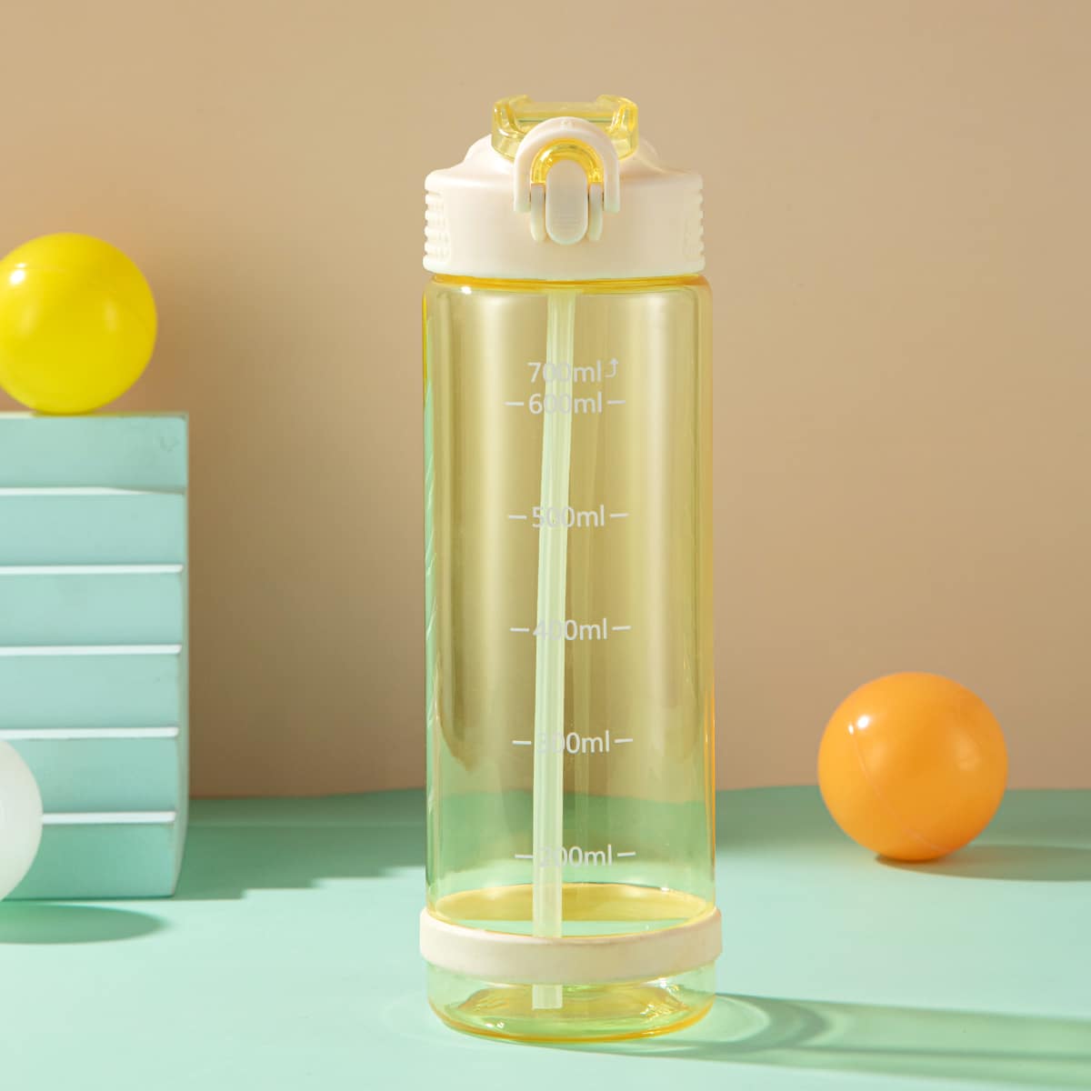 

Plastic Straw Water Bottle, Yellow
