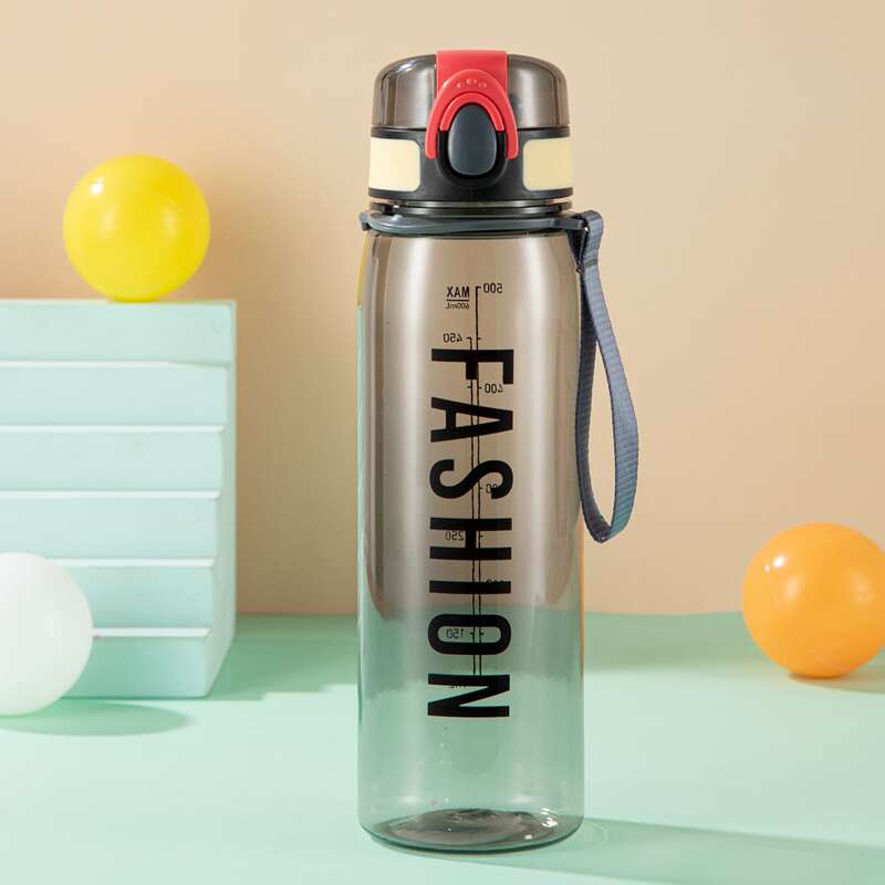 

Letter Graphic Water Bottle, Grey