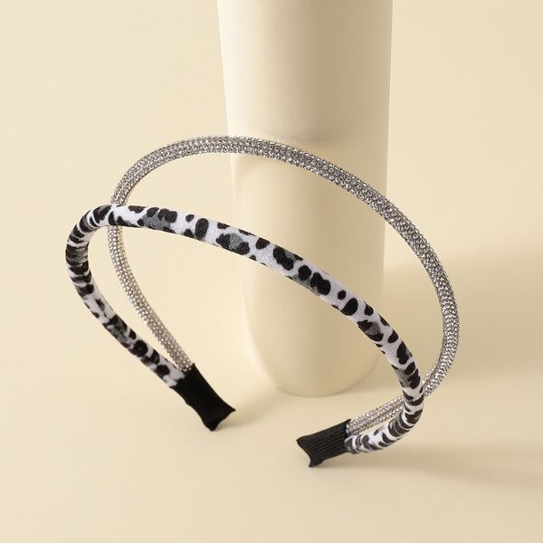 

Rhinestone Decor Layered Headband, Multicolor