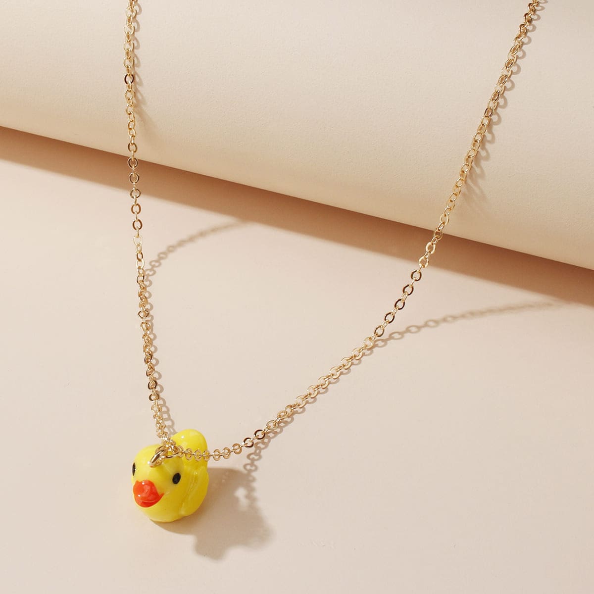 

Cartoon Duck Pendant Necklace, Yellow