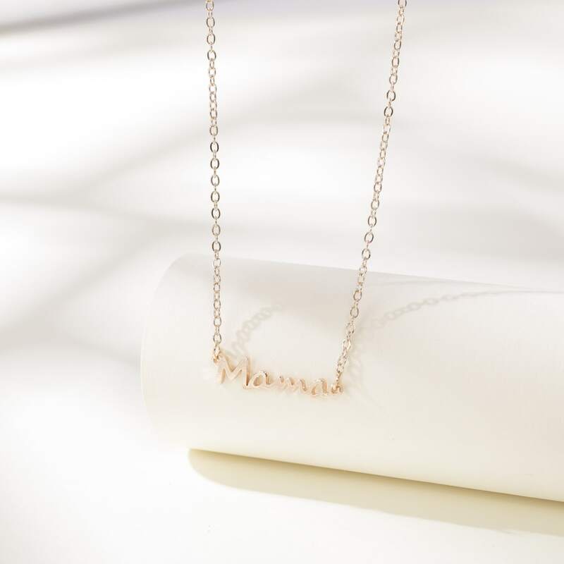 

Letter Pendant Necklace, Rose gold