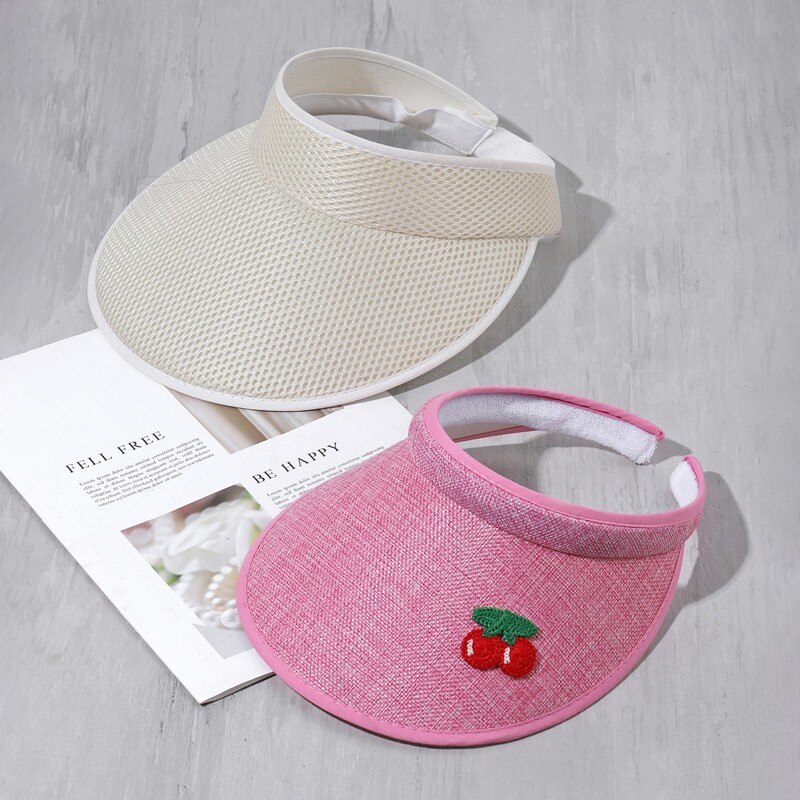 

2pcs Simple Visor Hat, Multicolor