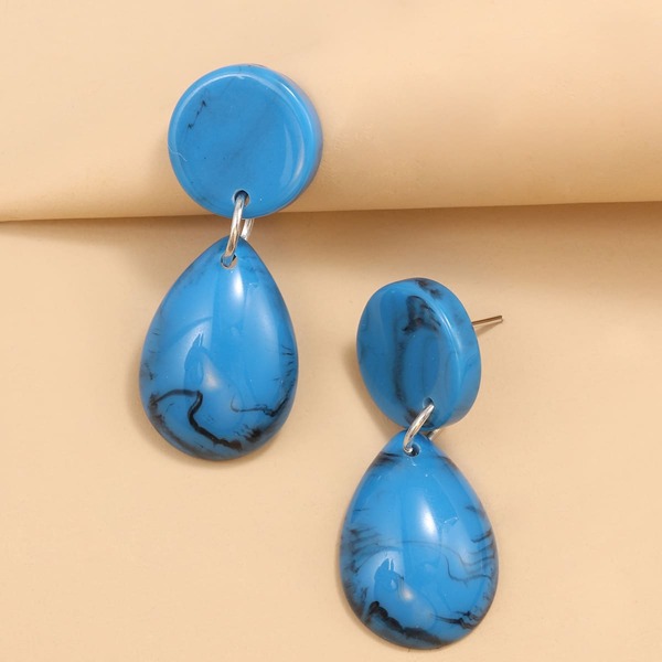 

Water Drop Earrings, Blue