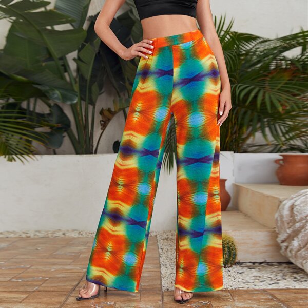 

Ombre Wide Leg Pants, Multicolor