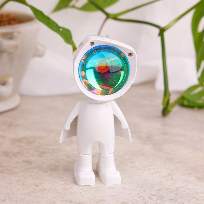 

1pc Robot Sunset Projection Light, Yellow