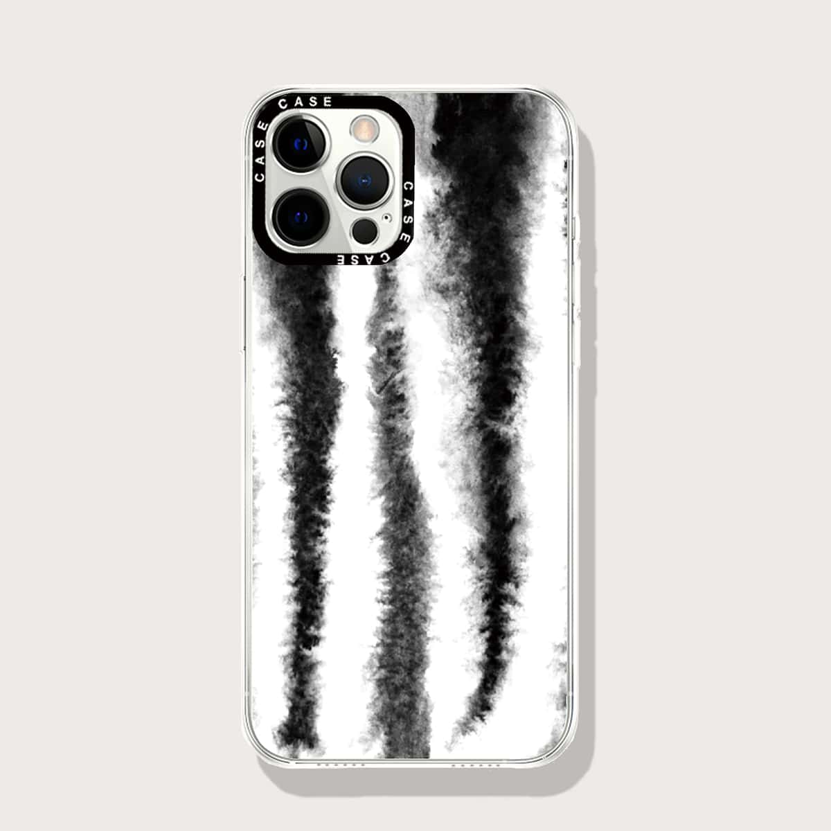 Striped Phone Case, Black and white
