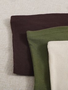 4入組素色短版抹胸上衣 - 彩色 - 查看 4