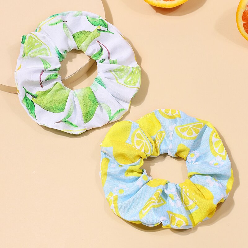 

2pcs Fruit Scrunchie, Multicolor