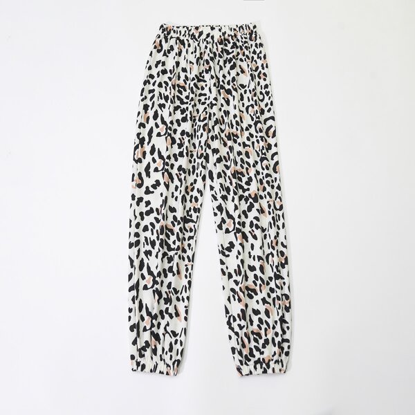 

All Over Print Elastic Waist Sweatpants, Multicolor