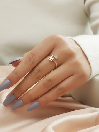 خاتم بديكور مكعب زركونيا