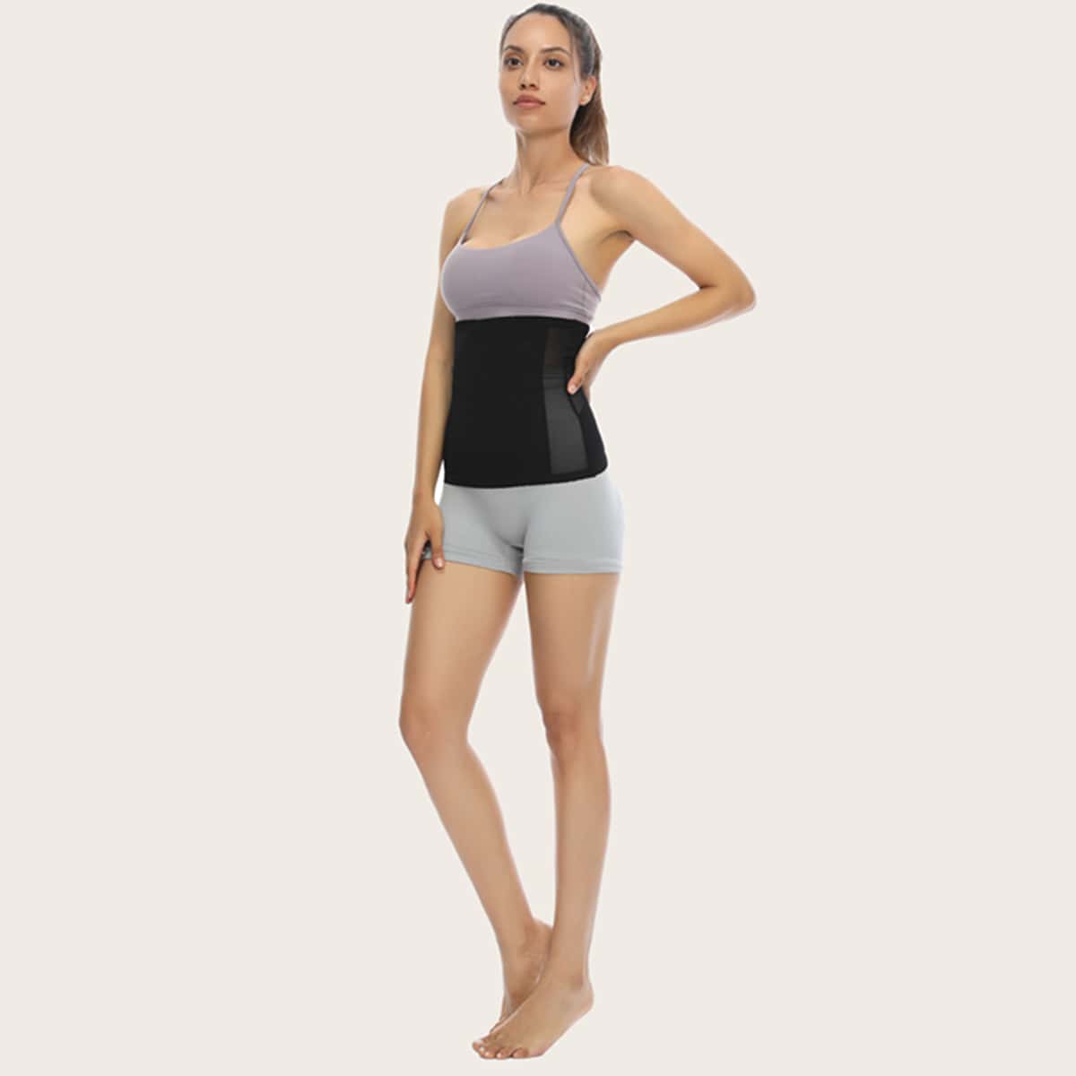 

High Waist Abdomen Belt, Black