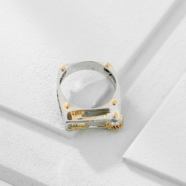 

Men Hollow Out Ring, Silver