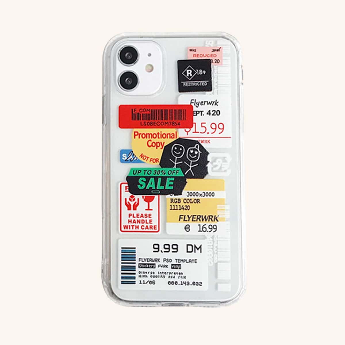 

Cartoon Letter Pattern Phone Case, Multicolor