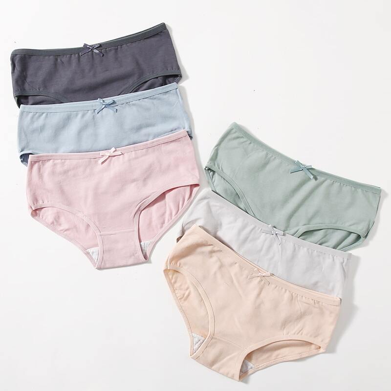 

6pack Bow Knot Panty Set, Multicolor