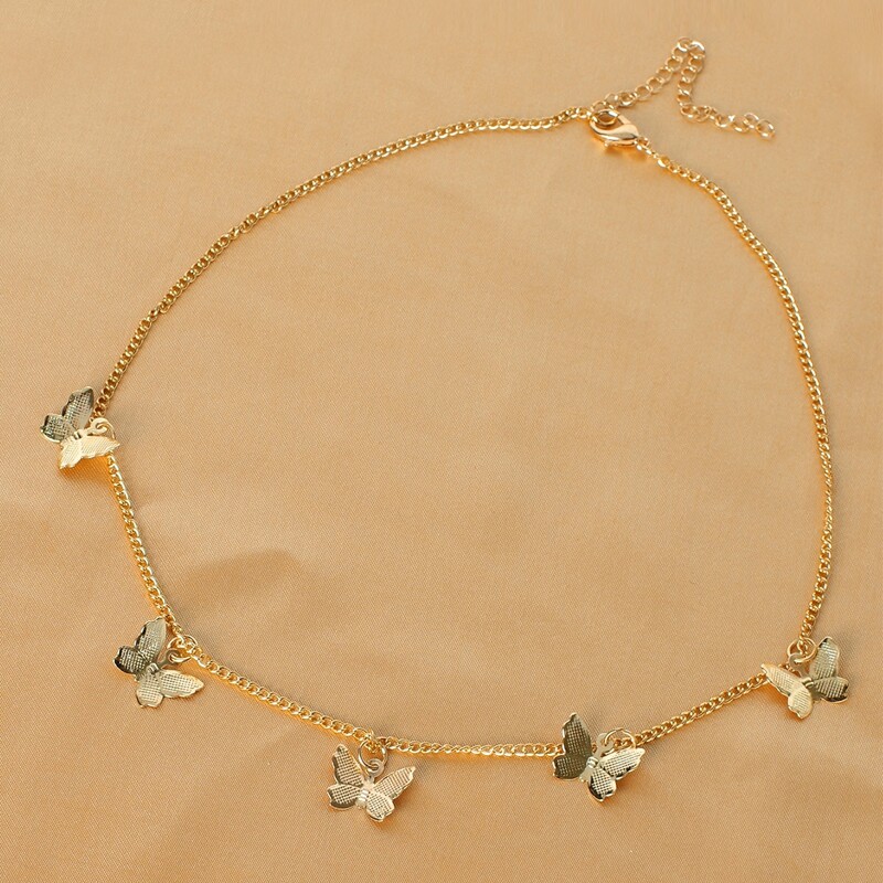 

Butterfly Charm Necklace, Gold