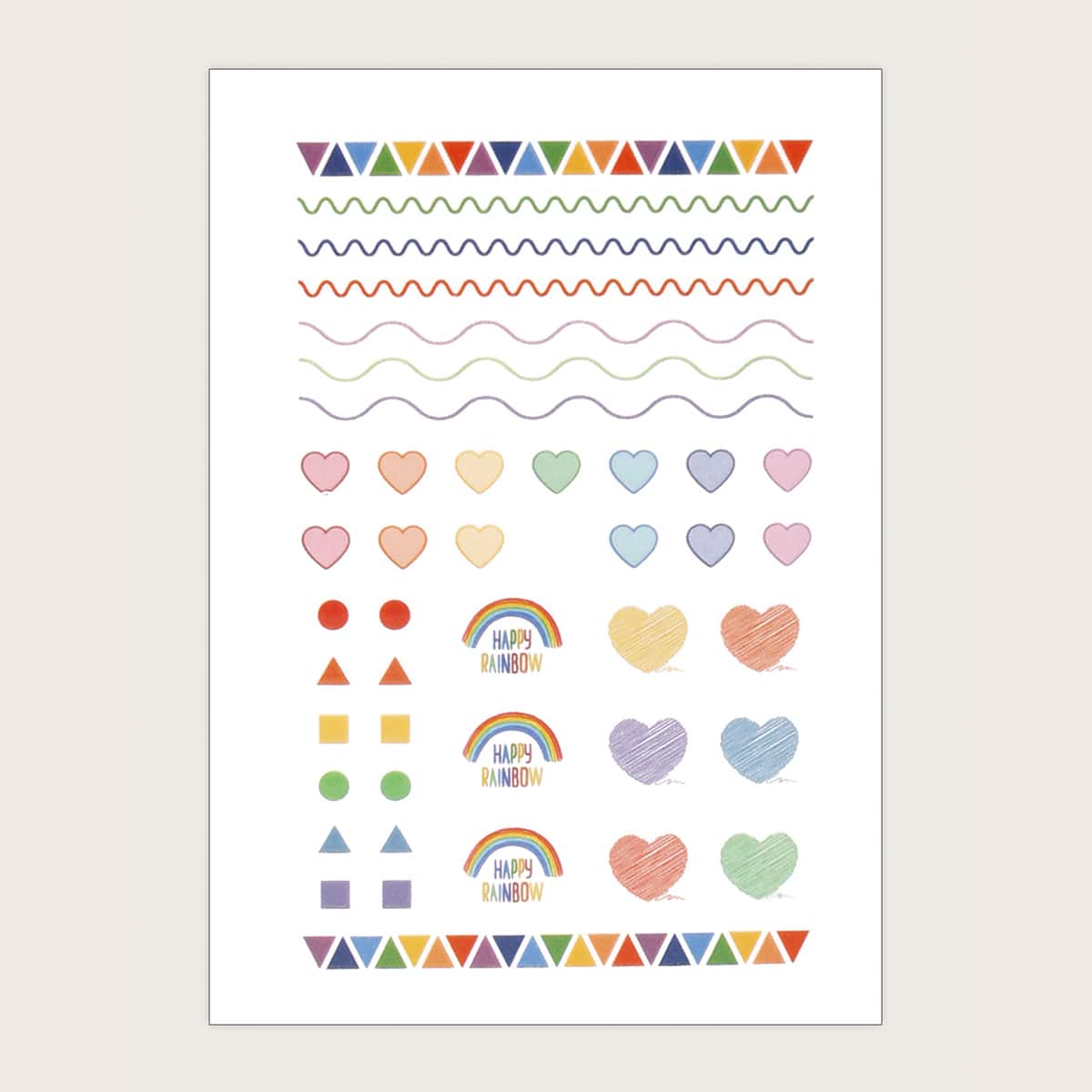 

1sheet Heart Pattern Nail Art Sticker, Multicolor