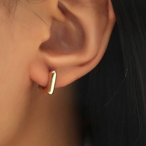 

Solid Hoop Earrings, Gold