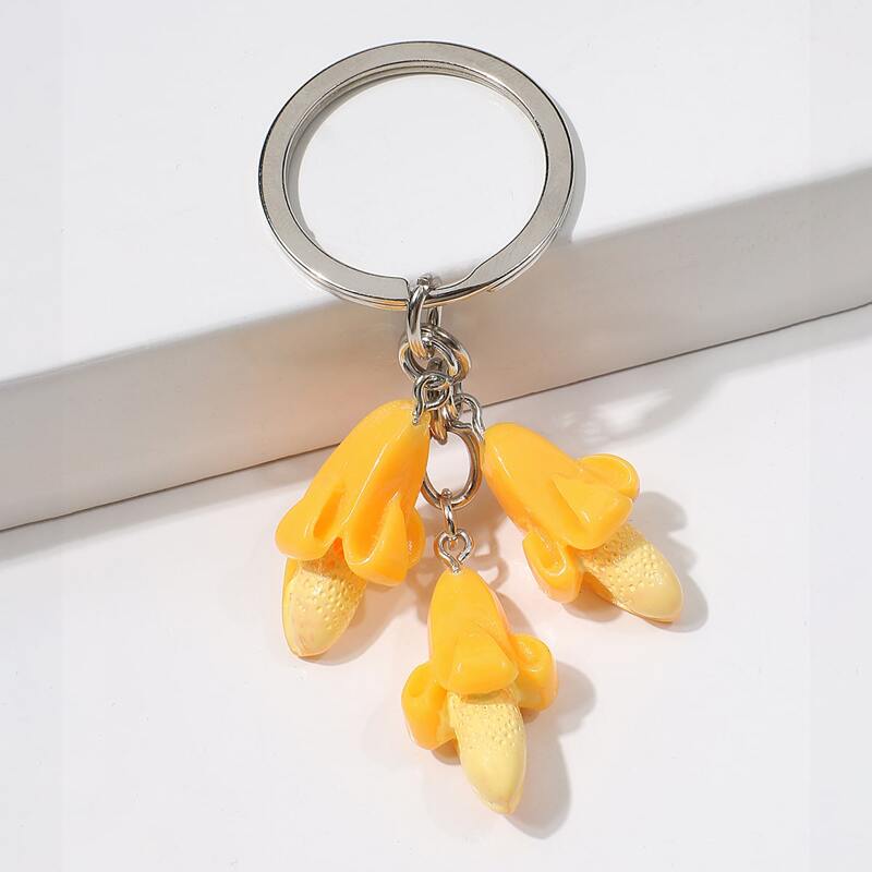 

Banana Charm Keychain, Yellow
