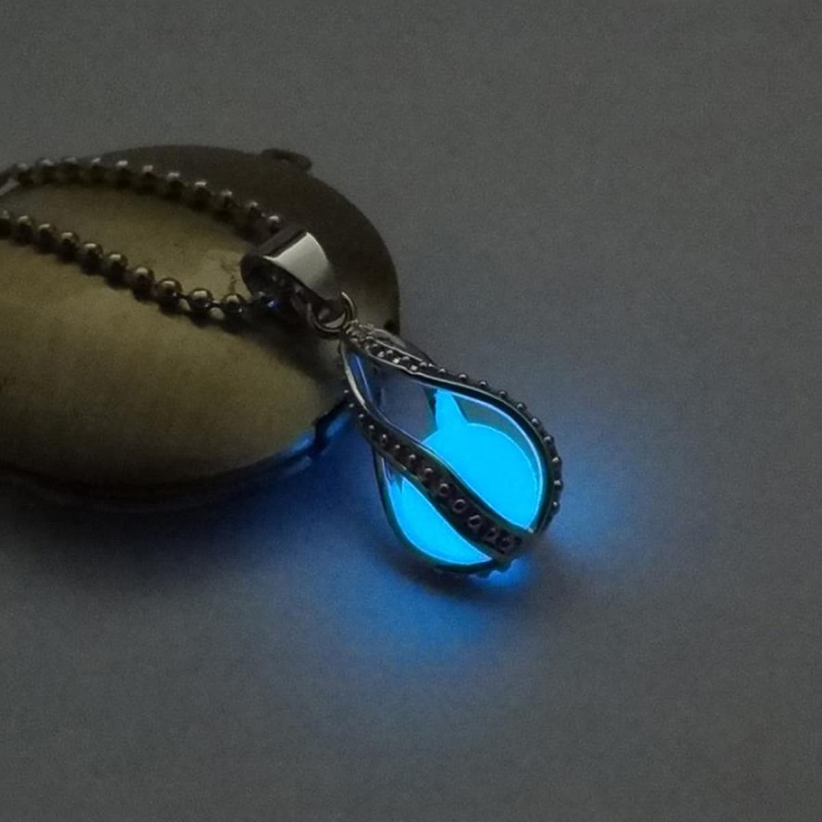 

Luminous Water Drop Necklace, Silver