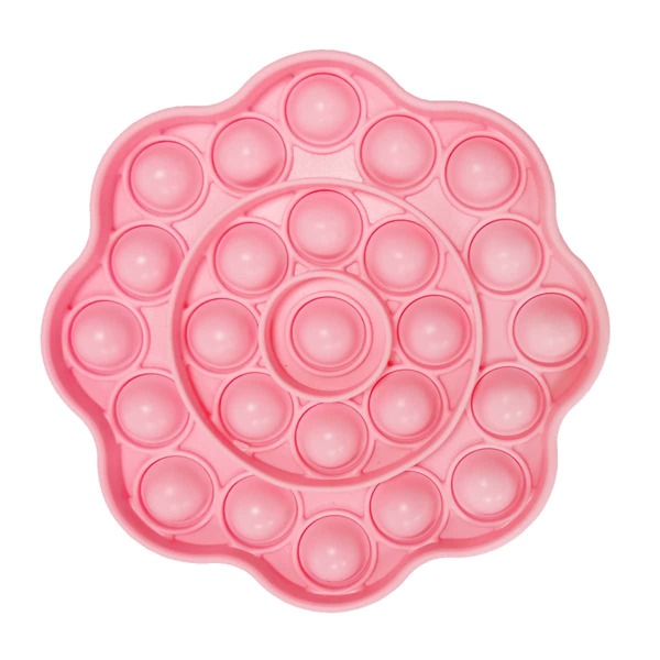 

1pc Flower Shaped Push Bubble Toy, Pink