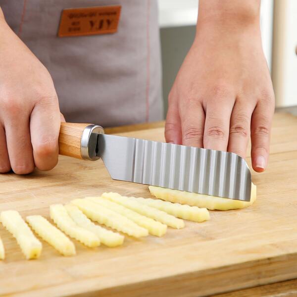 

1pc Wave Potato Cutter, Silver
